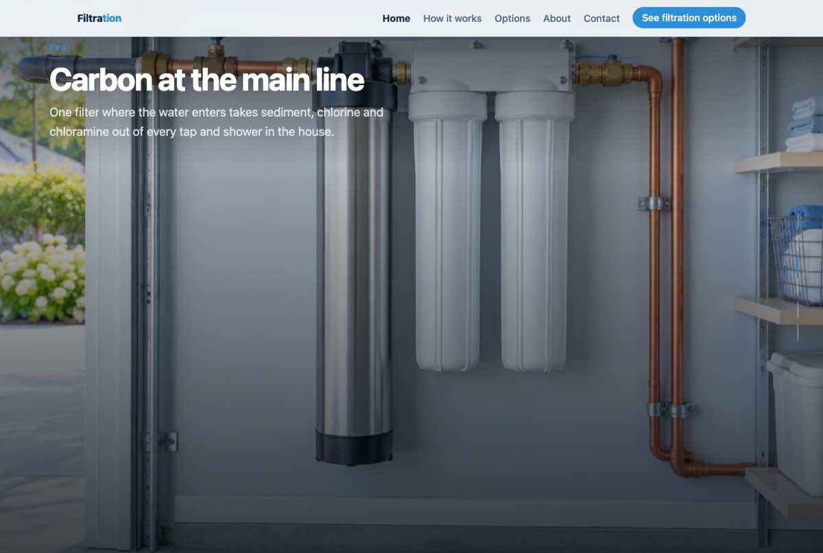 Screenshot of Filtration — the journey
