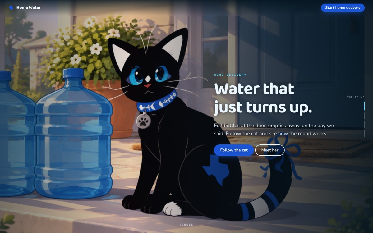 Screenshot of Home Water — with Gazpacho