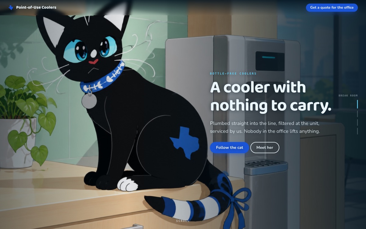 Screenshot of Point-of-Use Coolers — with Gazpacho