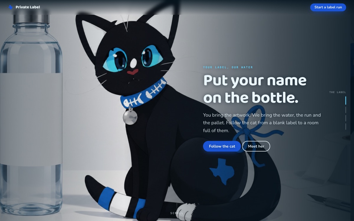 Screenshot of Private Label — with Gazpacho