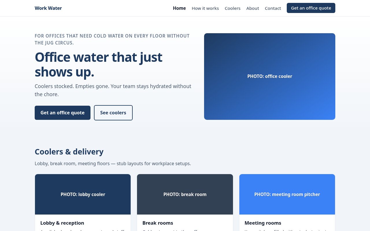 Screenshot of Work Water