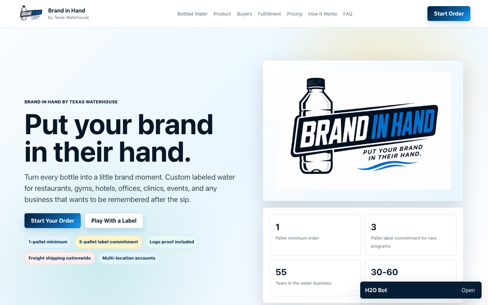 Screenshot of Brand in Hand