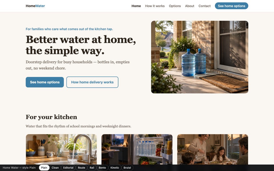Screenshot of Home Water — finished ✻