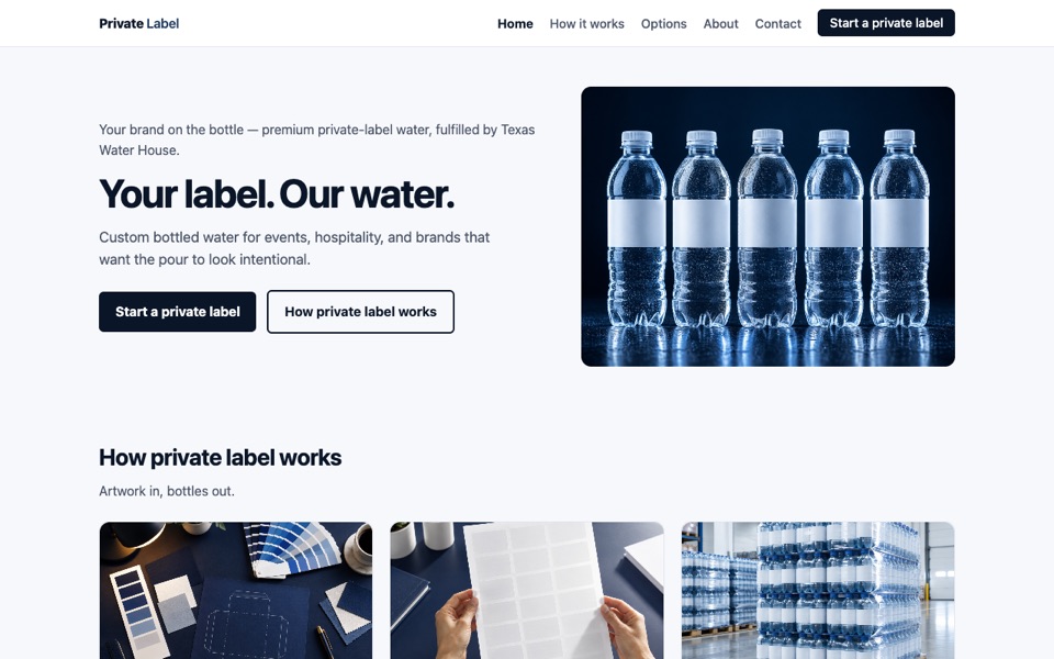 Screenshot of Private Label — finished ✻