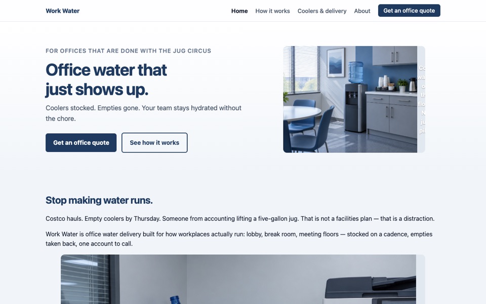 Screenshot of Work Water — finished ✻