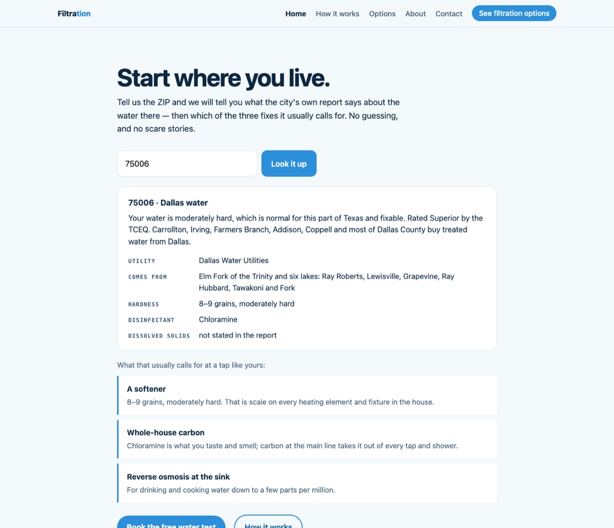 Screenshot of Filtration — the funnel ✻