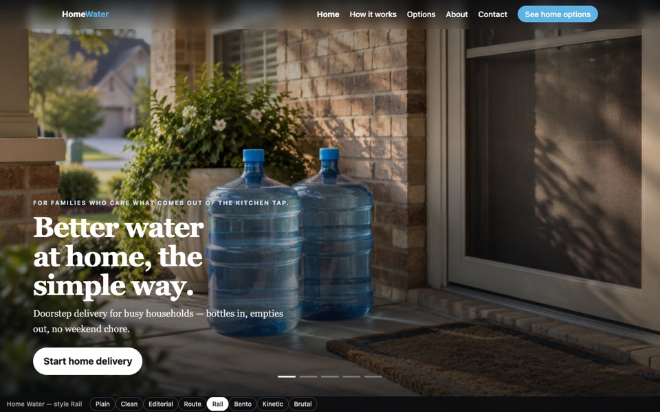 Screenshot of Home Water — Rail