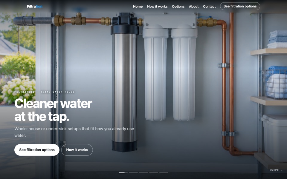 Screenshot of Filtration — makeover