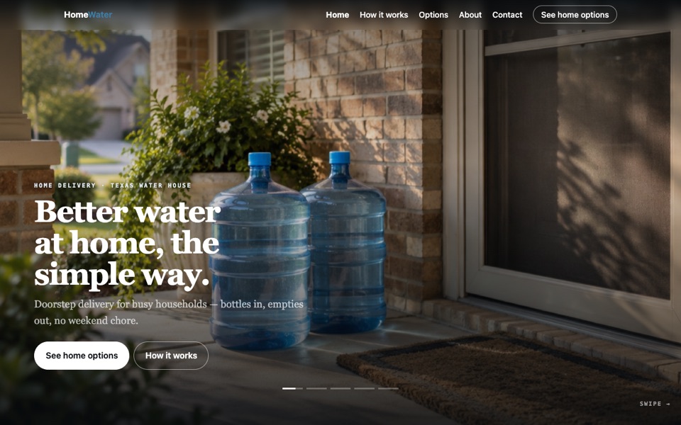 Screenshot of Home Water — makeover