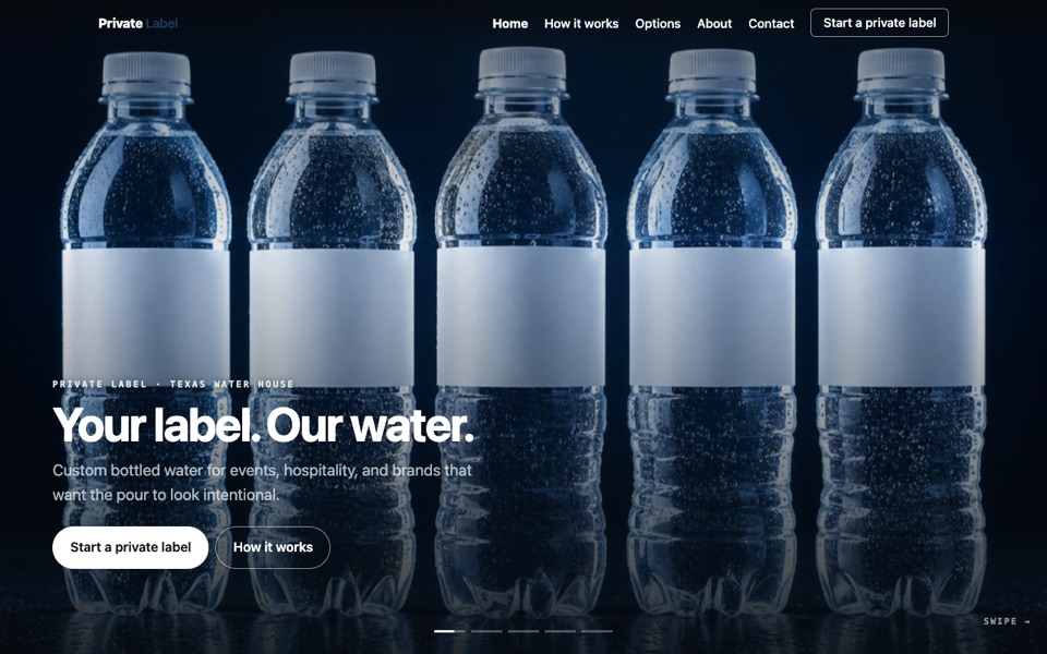 Screenshot of Private Label — makeover